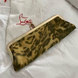 Christian Louboutin leopard clutch